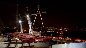 autoroute A41 - mise en place du pont de Pringy