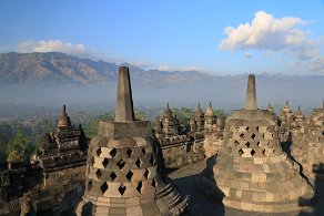 lumière matinale Borobudur